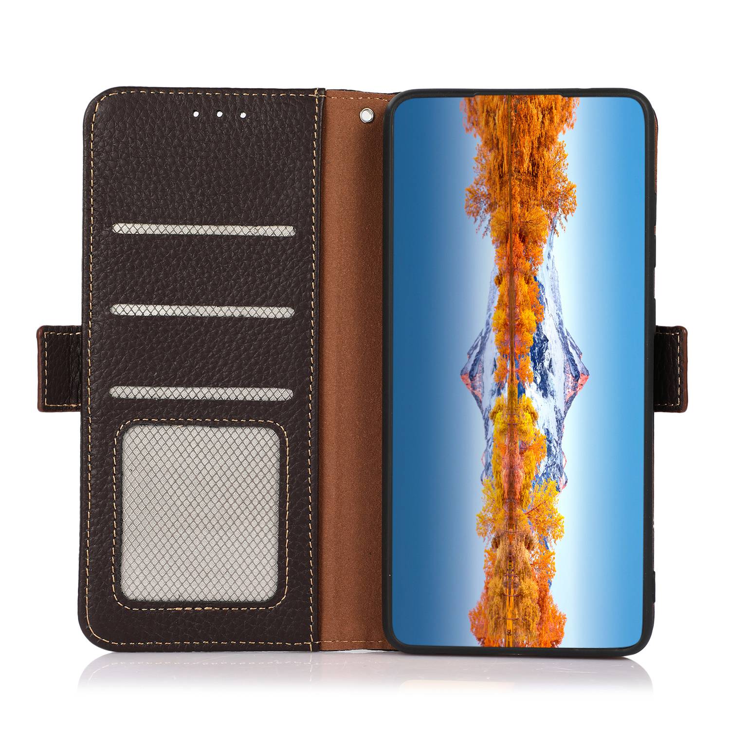 KHAZNEH Phone Case for OnePlus 11 5G RFID Blocking Stand Wallet Litchi Texture Genuine Leather Shockproof Flip Phone Cover KHAZNEH Phone Case for OnePlus 11 5G RFID Blocking Stand Wallet Litchi Texture Genuine Leather Shockproof Flip Phone Cover